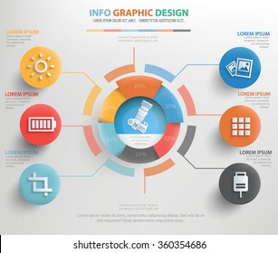 
Photography info graphic design,vector