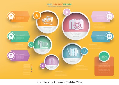 Photography info graphic design,vector