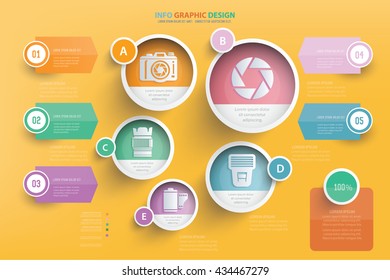 Photography info graphic design,vector