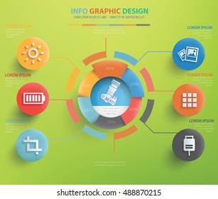 
Photography info graphic design,vector