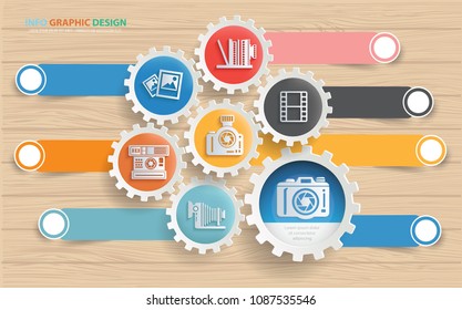 Photography info graphic vector design
