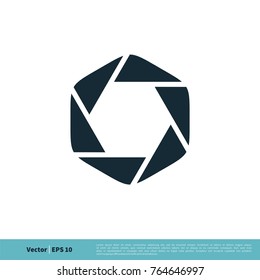 Photography Lens Icon Vector Logo Template Illustration Design. Vector EPS 10.