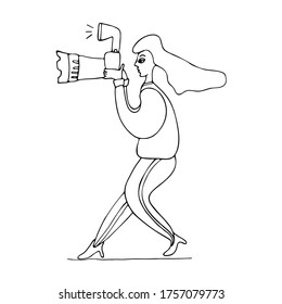 Photography life. Lady photographer. Illustration of photography.
