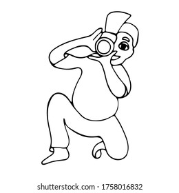 Photography life. Man photographer. Illustration of photography.