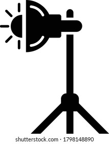 Photography lighting icon, black version