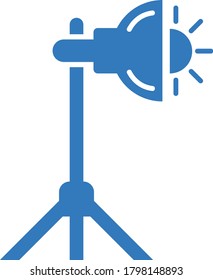 Photography lighting icon, blue version