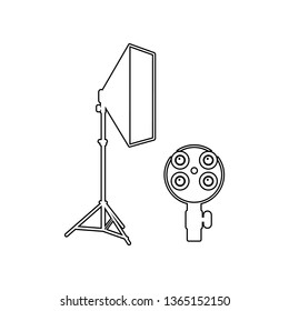 Photography Lighting icon. Element of Equipment photography for mobile concept and web apps icon. Outline, thin line icon for website design and development, app development