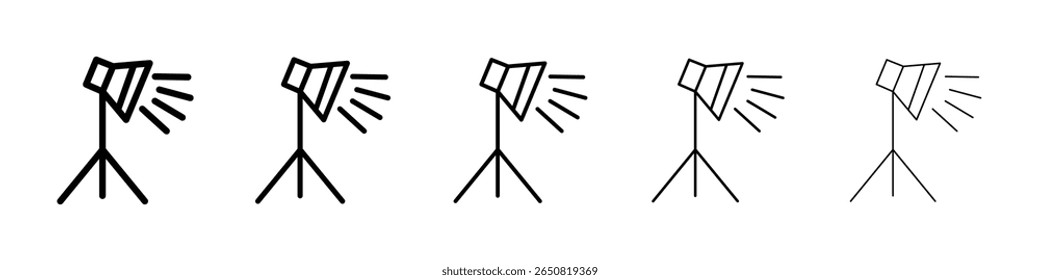 Icono de iluminación de Fotografía Vector aislado sobre fondo blanco