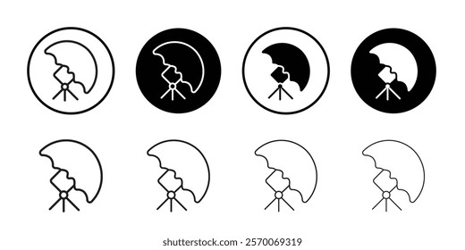 photography lighting icon Outline vector for web ui