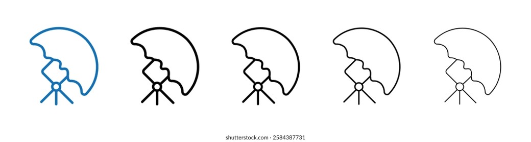 photography lighting icon Outline vector logo for web ui