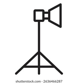 photography lighting icon Thin line illustration