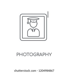 Photography linear icon. Photography concept stroke symbol design. Thin graphic elements vector illustration, outline pattern on a white background, eps 10.