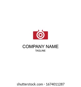 photography logo with camera design elements