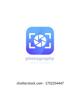 photography logo with camera icon