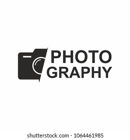 Photography logo camera icon. Vector