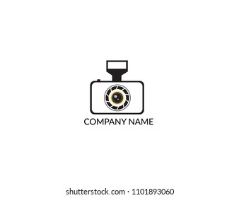 Photography logo camera icon vector