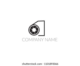 Photography logo camera icon vector