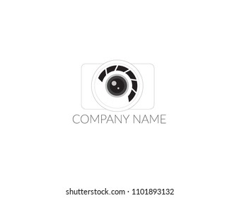 Photography logo camera icon vector