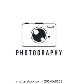 logotipo de fotografía, diseño de ilustración vectorial de icono de cámara