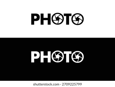 Logotipo de fotografia - Design do ícone do obturador da câmera