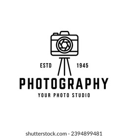 Photography logo. Camera logo vector design on a white background. 