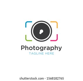 photography logo concept vector design template