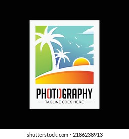 Logo-Design für Fotografie mit Strandkonzept