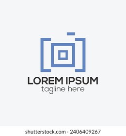 Concepto de diseño de logotipo de fotografía ilustración de vector aislado