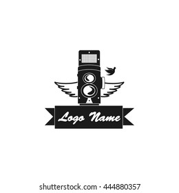 photography logo design old camera 