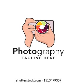 Photography Logo Design Stock Vector