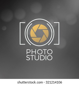 Photography Logo Design Template. Retro Vector Badge. Photo Studio