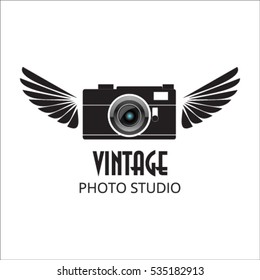 Photography Logo Design Template. Retro Vector Badge. Photo Studio