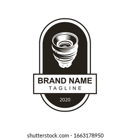 Plantilla de diseño de logotipo fotográfico en estilo vintage
