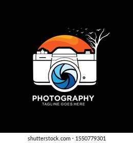 Photography logo design vector and illustration