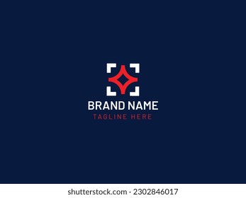 Ilustración vectorial del diseño del logo fotográfico