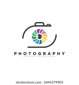 Photography logo design vector with modern illustration concept
