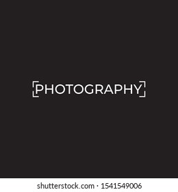 Photography Logo Design Vector Template. Minimalist, Simple, Modern, Camera, Lens, Focus.
