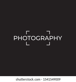 Photography Logo Design Vector Template. Minimalist, Simple, Modern, Camera, Lens, Focus.