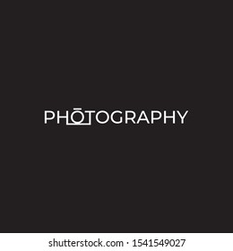 Photography Logo Design Vector Template. Minimalist, Simple, Modern, Camera, Lens, Focus.