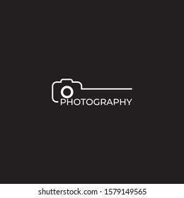 Photography Logo Design Vector Template. Minimalist, Simple, Modern, Camera, Lens, Focus.