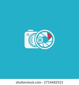 Diseño de Vector plano de icono de logotipo de Fotografía.
