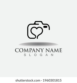 Photography logo image icon camera, Custom digital concept template design