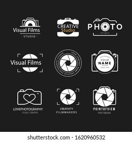 Photography logo. Modern creative studio and photography logo