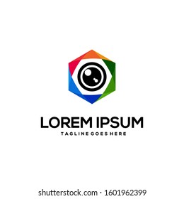 photography logo in a modern style. Vector illustration