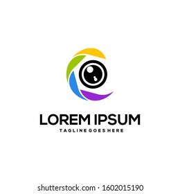 photography logo in a modern style. Vector illustration
