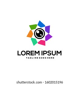 photography logo in a modern style. Vector illustration