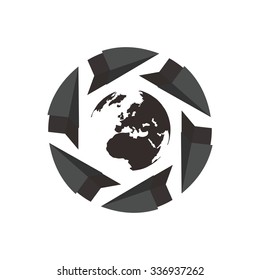 photography logo. paper plane logo vector.
