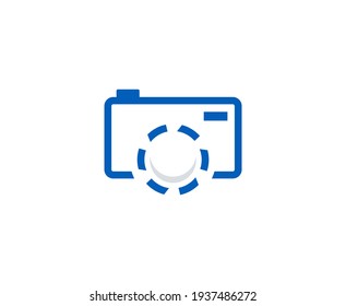 Vector de cámara fotográfica con logotipo 