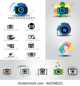 Photography logo set