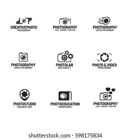 Set Photography Logo Design Elements Vector Stock Vector (Royalty Free ...